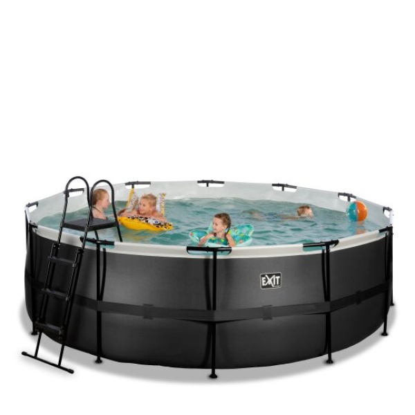 EXIT Black Leather pool ø427x122cm med filterpumpe - sort - Image 4