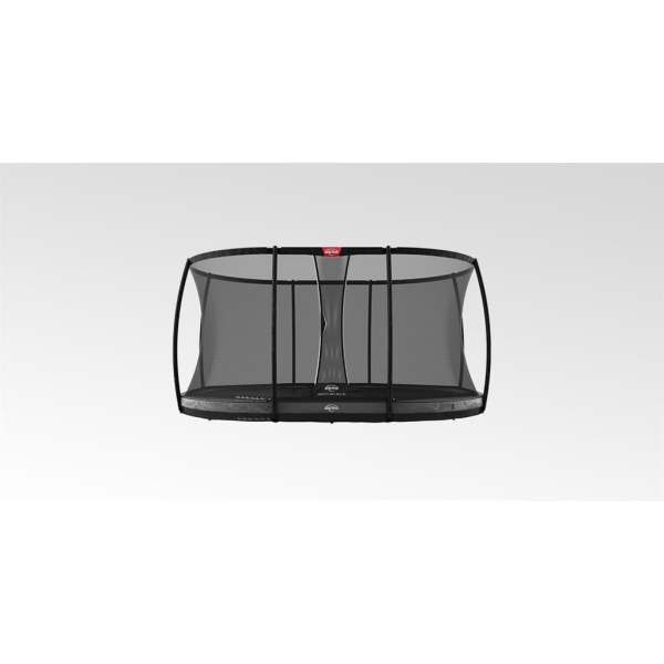 Grand Elite inground trampolin i grå med deluxe sikkerhedsnet