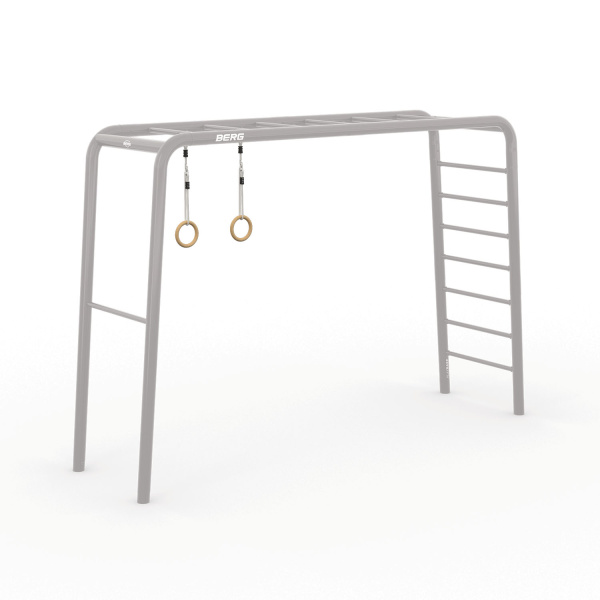 BERG PlayBase Large TL med Tallerken gynge, Gymnastik ringe og Klatrevæg - Image 5