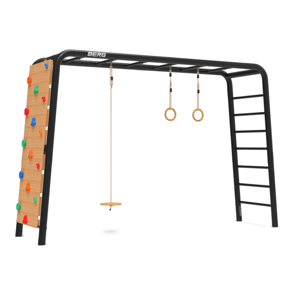 BERG PlayBase Large TL med Tallerken gynge, Gymnastik ringe og Klatrevæg