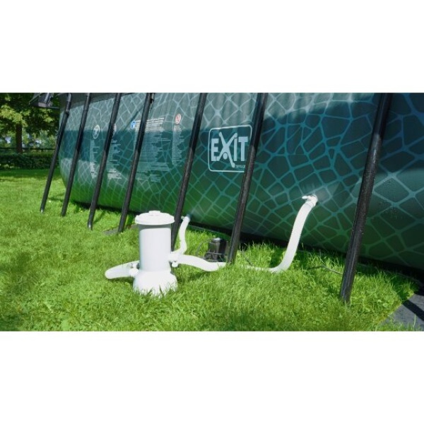 EXIT Stone pool 540x250x122cm med filterpumpe - brun - Image 11