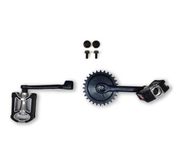 Crank set 140, 28T + pedals