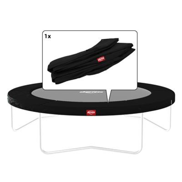 430cm Favorit kantpude sort til trampolin med ben
