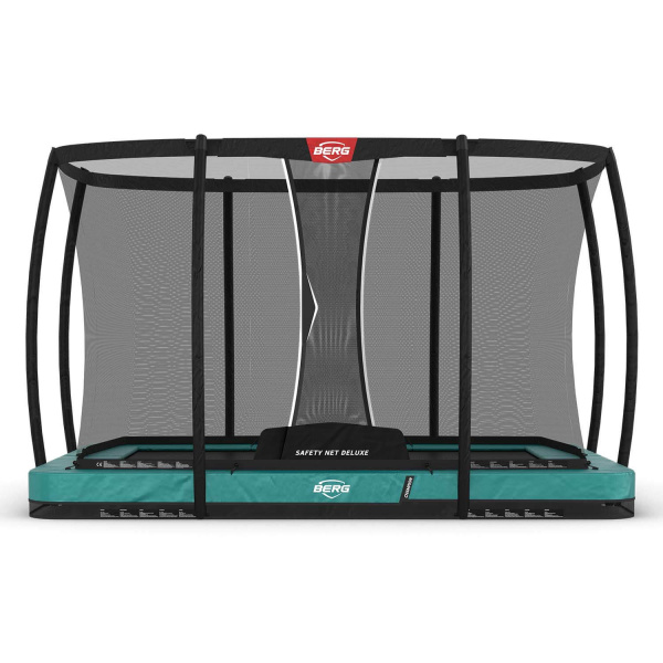 Berg Ultim Champion 330x220 cm i grøn InGround med Deluxe sikkerhedsnet