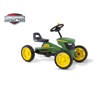 BERG Buzzy John Deere grøn og gul pedal-gokart