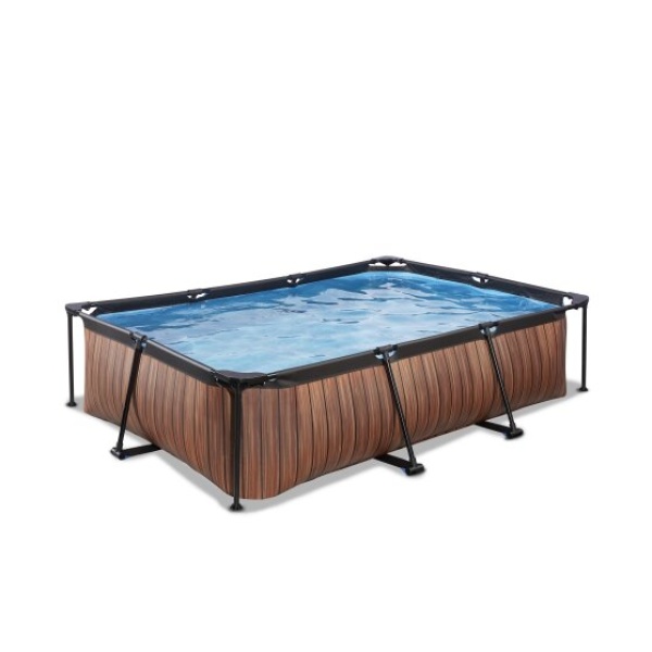 EXIT Stone pool 300x200x65cm med filterpumpe - brun