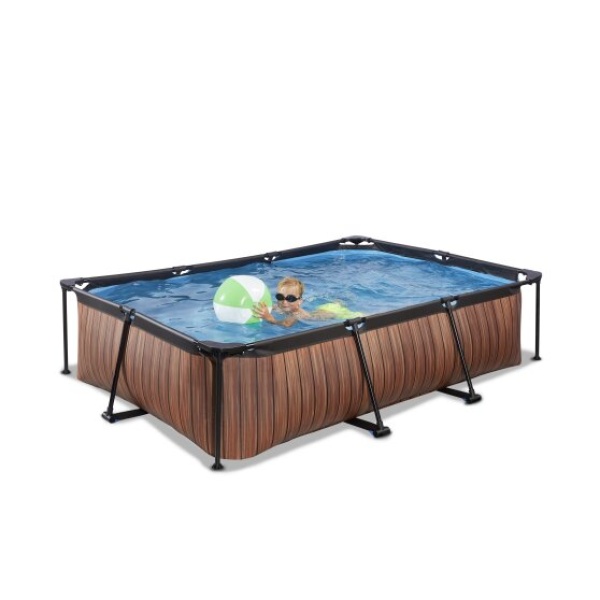 EXIT Stone pool 300x200x65cm med filterpumpe - brun - Image 4