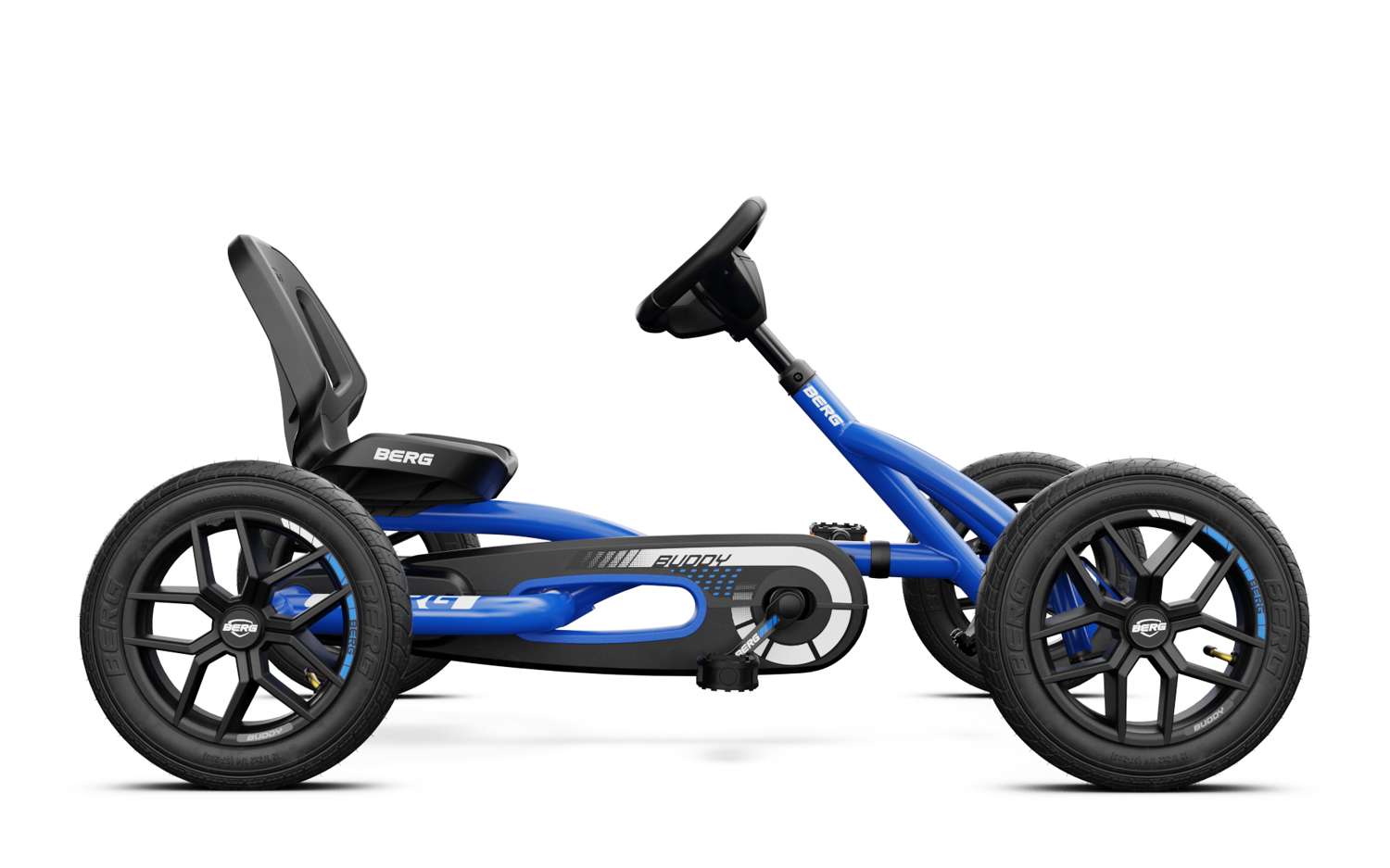 BERG Buddy Blue pedal-gokart set fra siden
