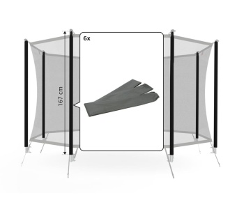 Beskyttelse til skumsikring til komfort sikkerhedsnet (167cm) (6x)