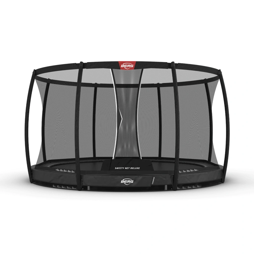 BERG Champion Inground 380cm grå med Deluxe sikkerhedsnet